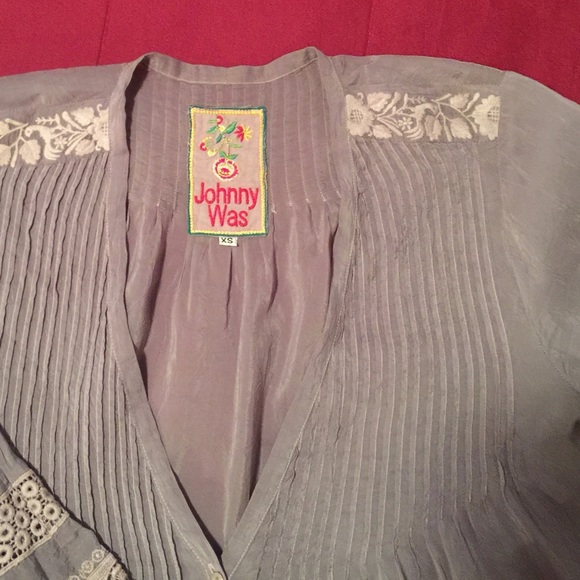 Johnny Was Grey Embroidered Tunic - Picture 6 of 7