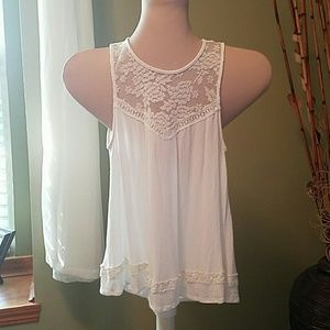 White, sleeveless top