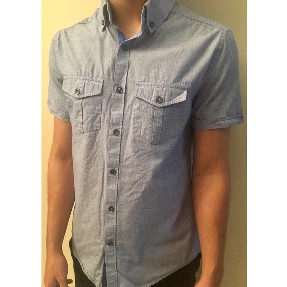 EXPRESS fitted male shirt with pockets - Picture 1 of 5