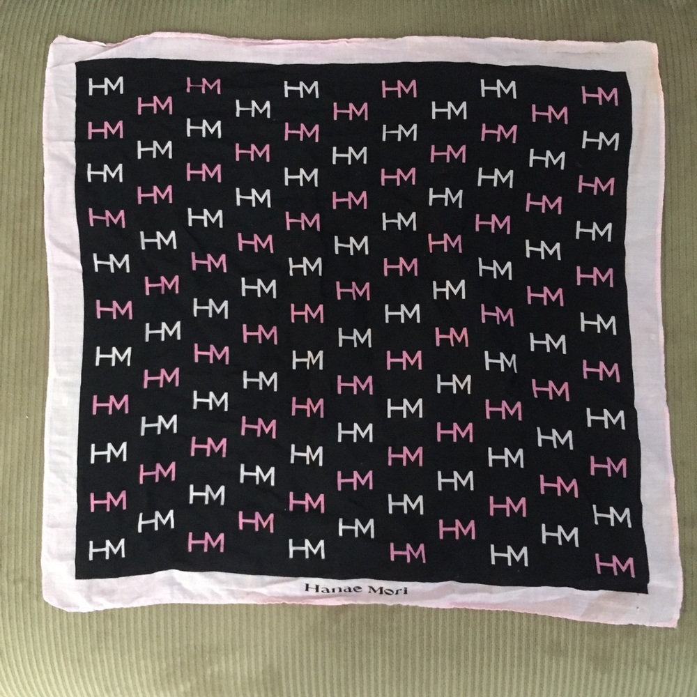 Vintage Hanae Mori logo scarf