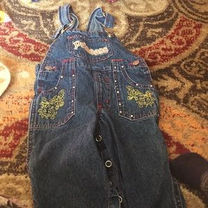 Denim princess overalls