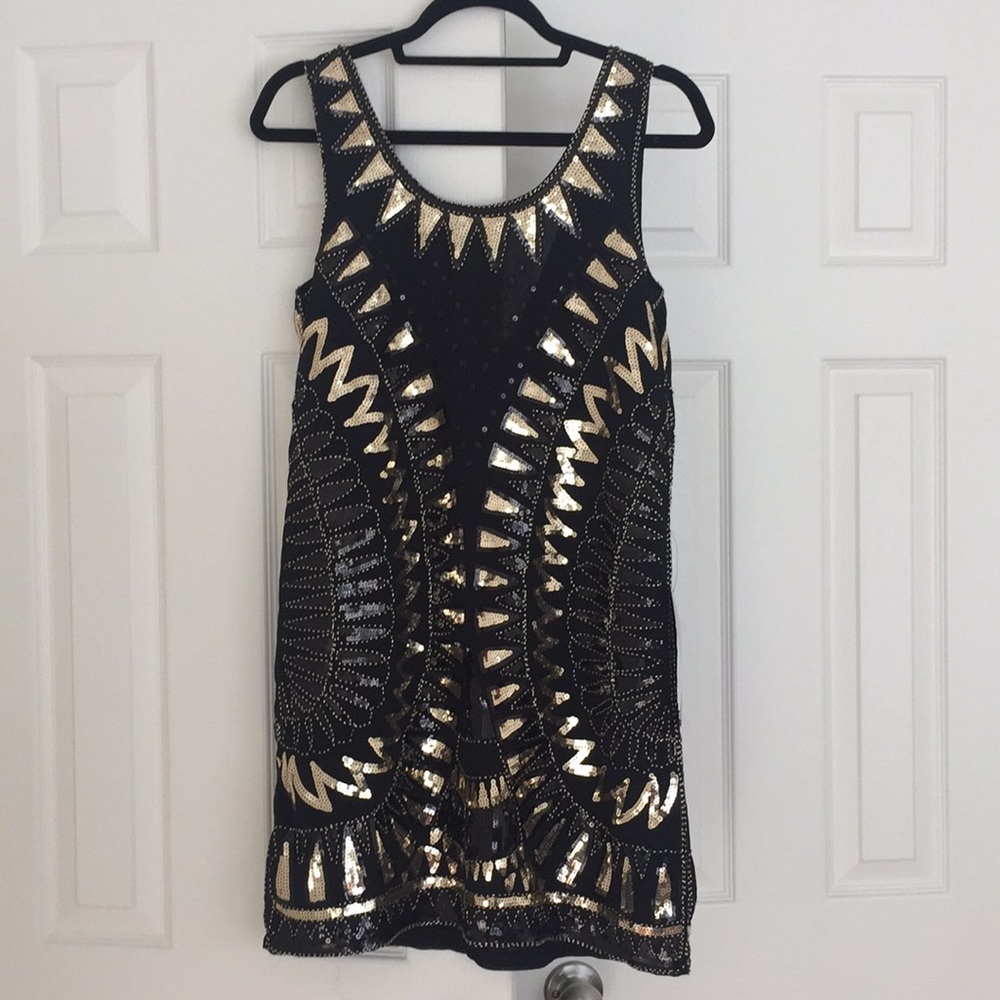 Black sequin dress