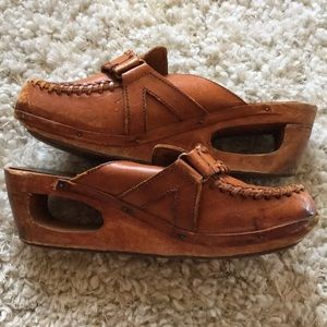 Vintage Wooden Clogs from Brazil