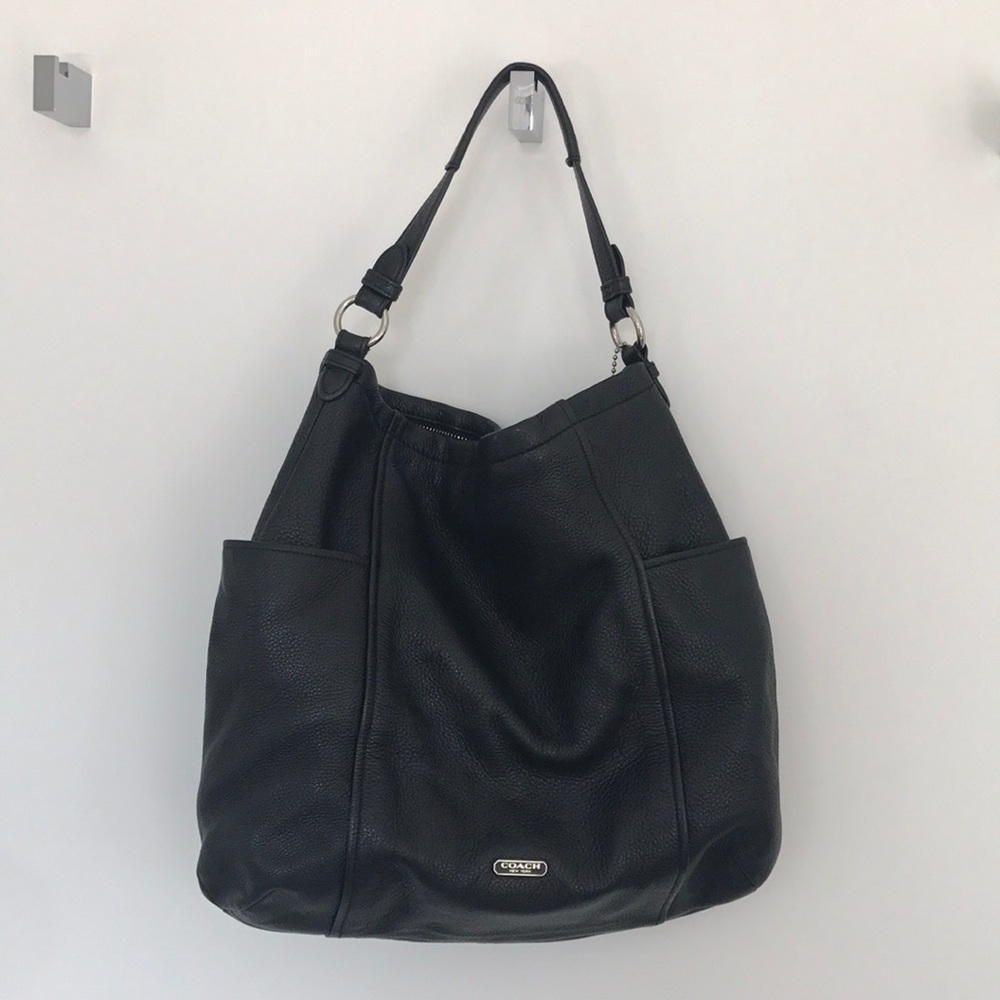 Coach handbag black leather