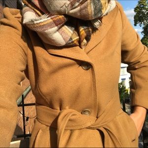 Banana Republic Camel Belted Wool Coat