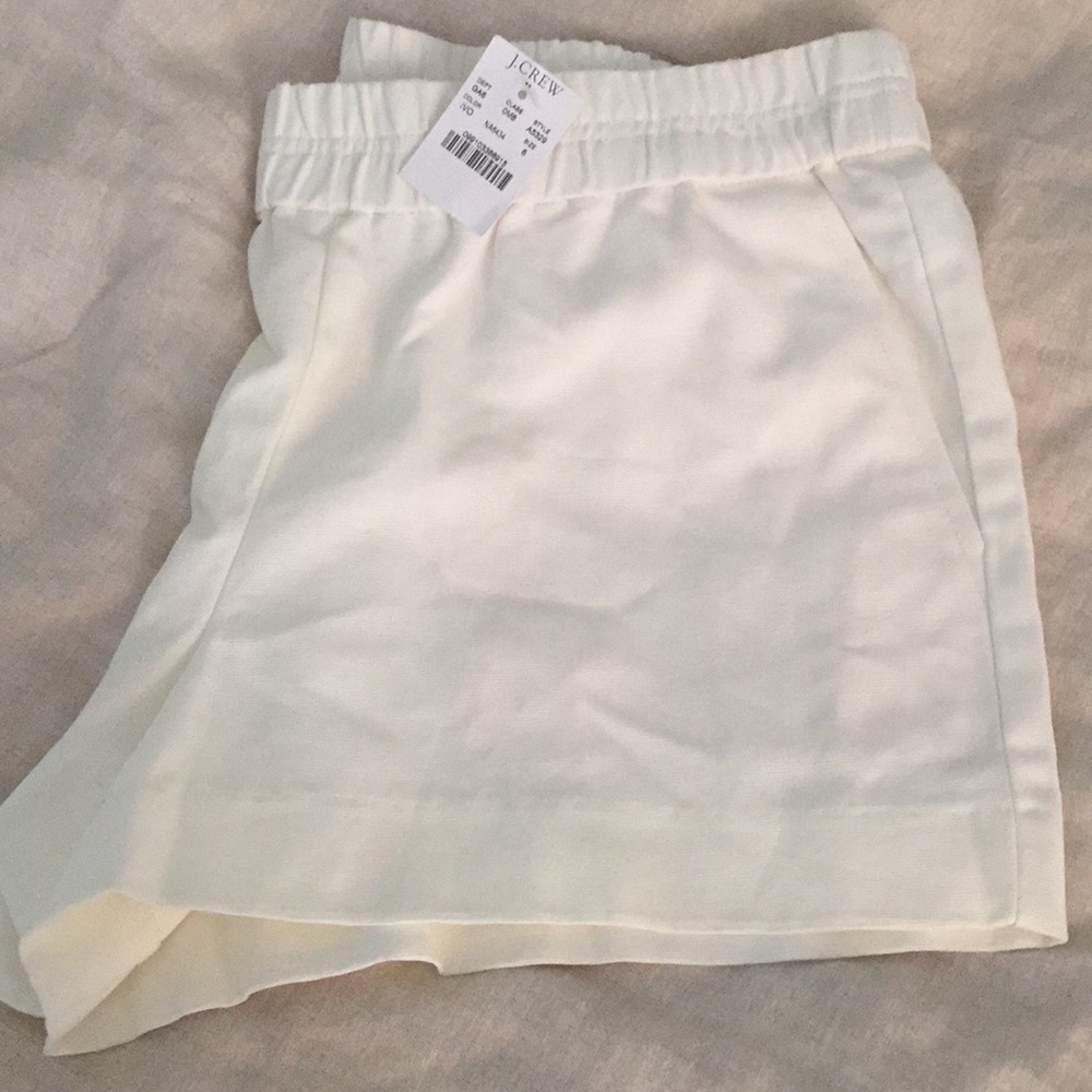 NWT J. CREW White Canvas Shorts