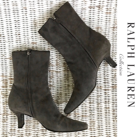 🆕 {Ralph Lauren Collection} Italian-made Suede Luxury Boots • Size 7 - Picture 8 of 9