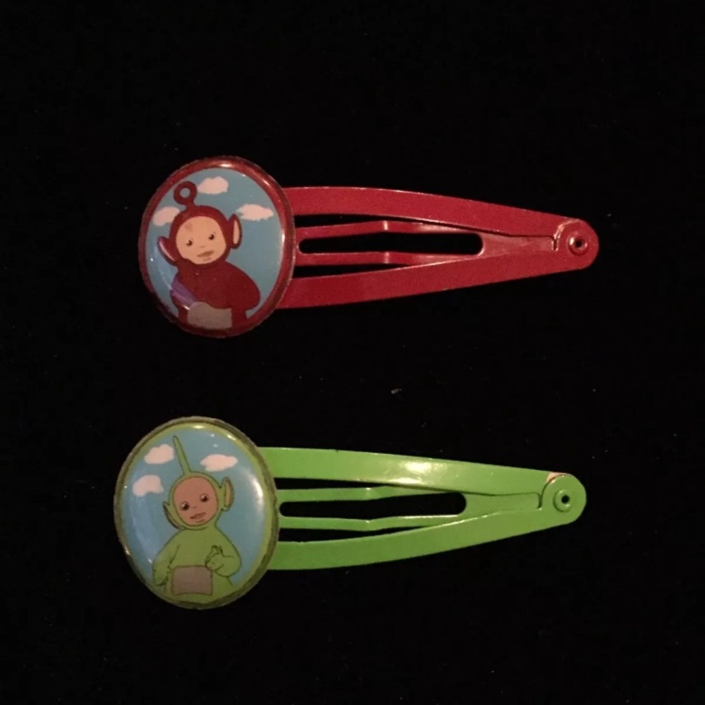 Vintage teletubbies y2k 90s kids generation Rare Childrens Hair Clips Barrette