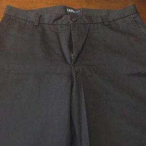Men's Navy straight chinos
