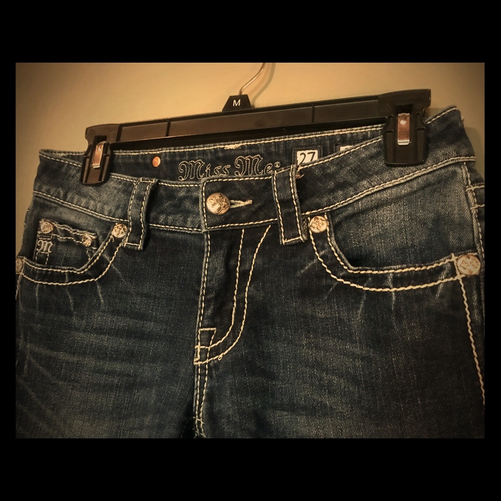MISS ME BOOT CUT JEANS SZ 27#JP5521B Flap Pockets