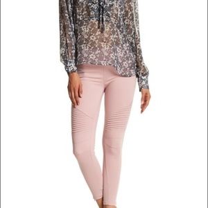 Beulah Moto Leggings in Dusty Pink NWT