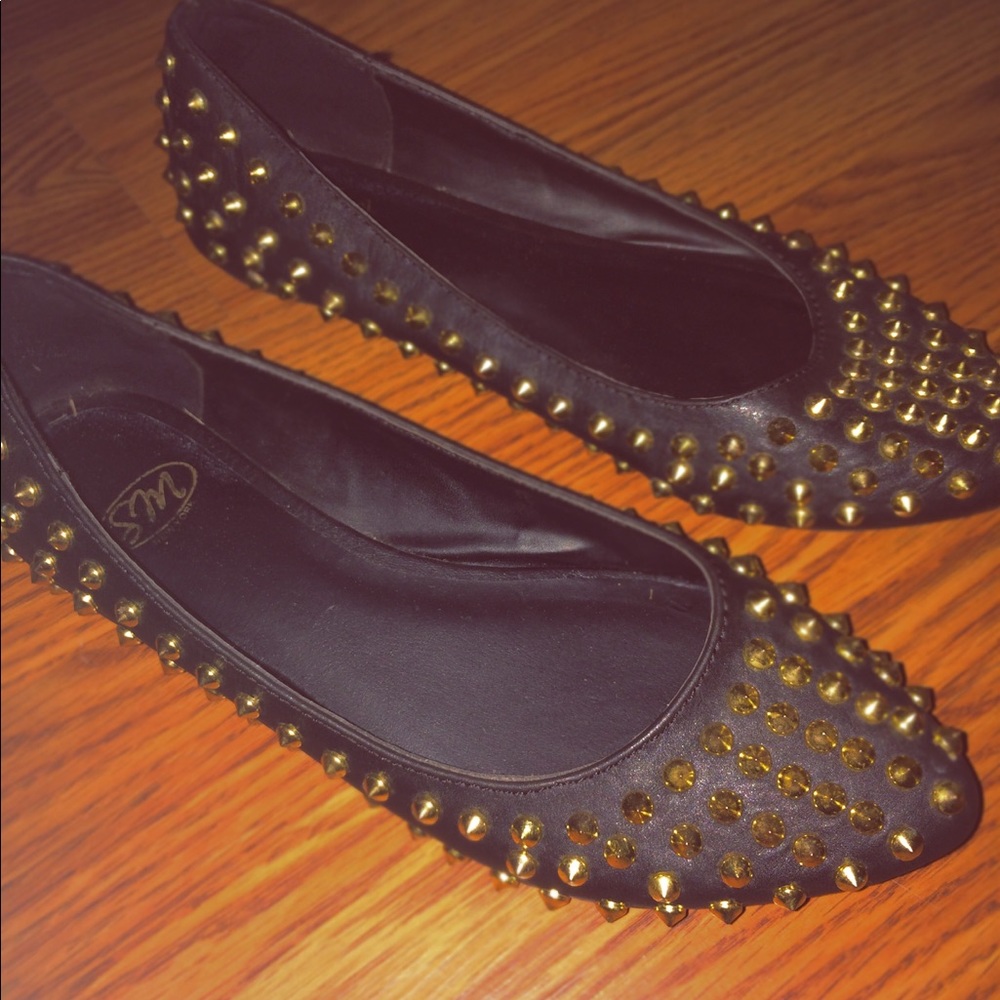 Black & Gold Flats