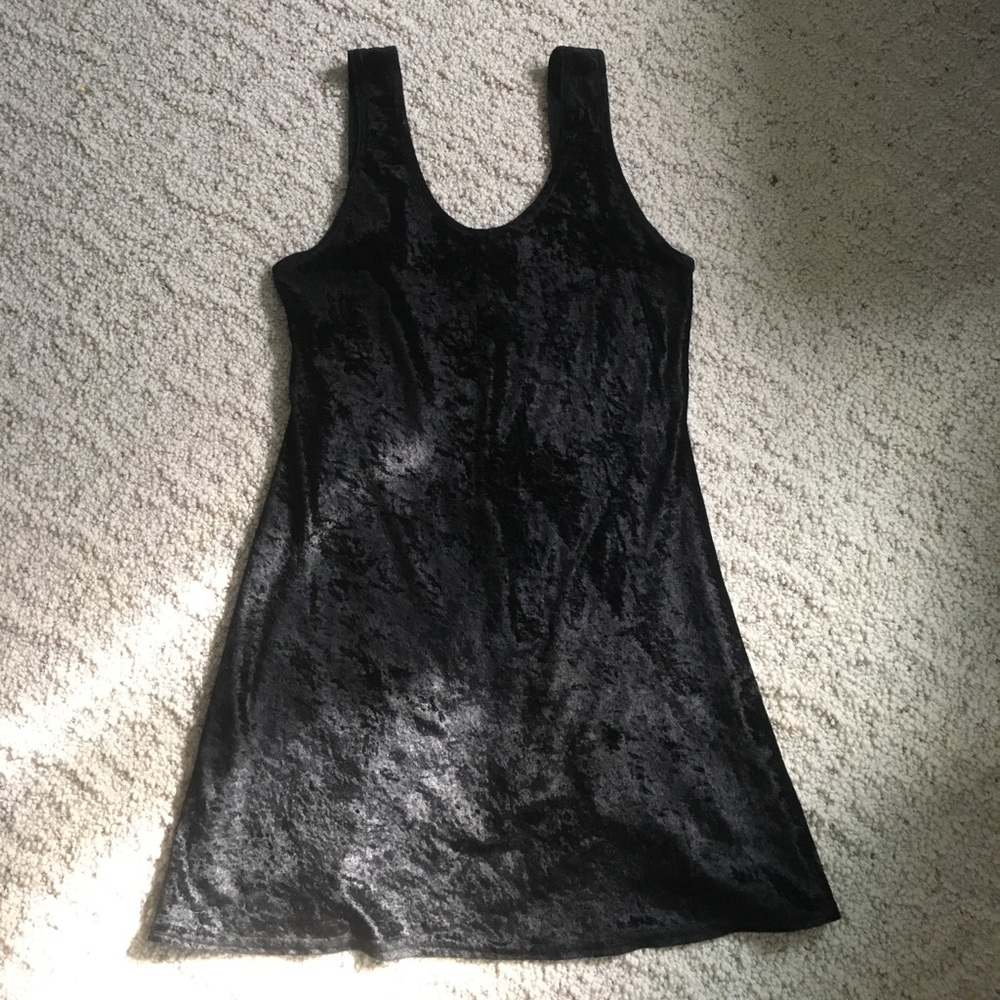 Black Velvet Skater Dress