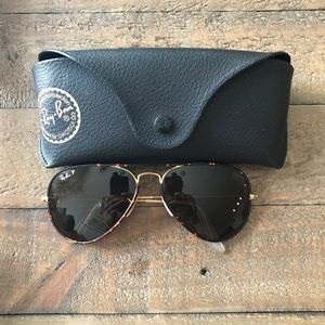 POLARIZED RayBan Tortoise Aviators
