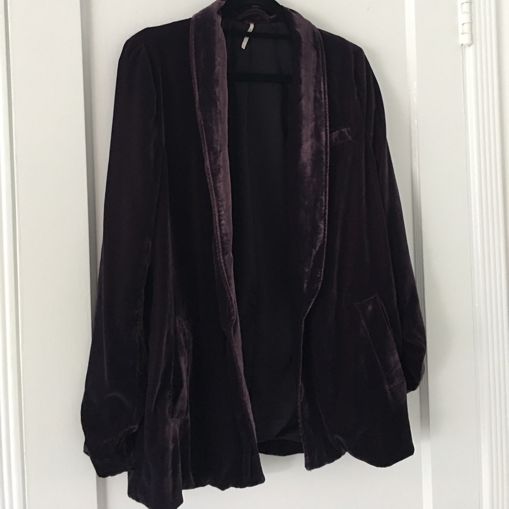 Free People Slouchy Velvet Blazer