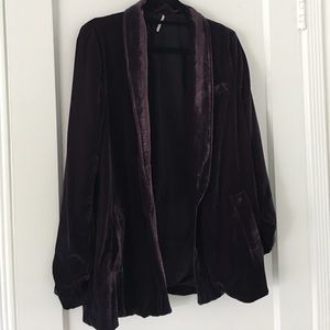 Free People Slouchy Velvet Blazer