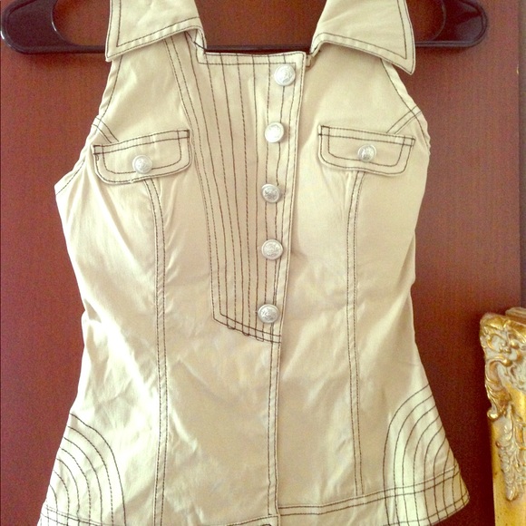 💥💥OH YES! Steampunk Button-Up Corset Top 💥💥 - Picture 1 of 4