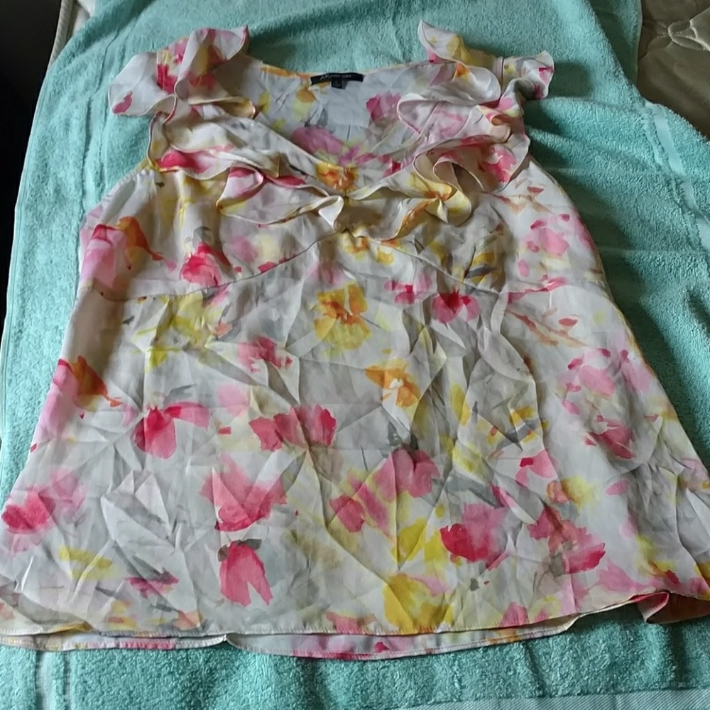 Anne Klein floral print shirt