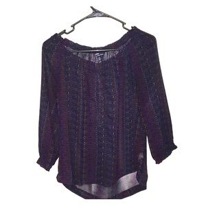 American Eagle Purple patterned Long sleeve top M