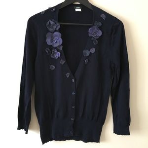 J Crew Fiore Cotton Cardigan