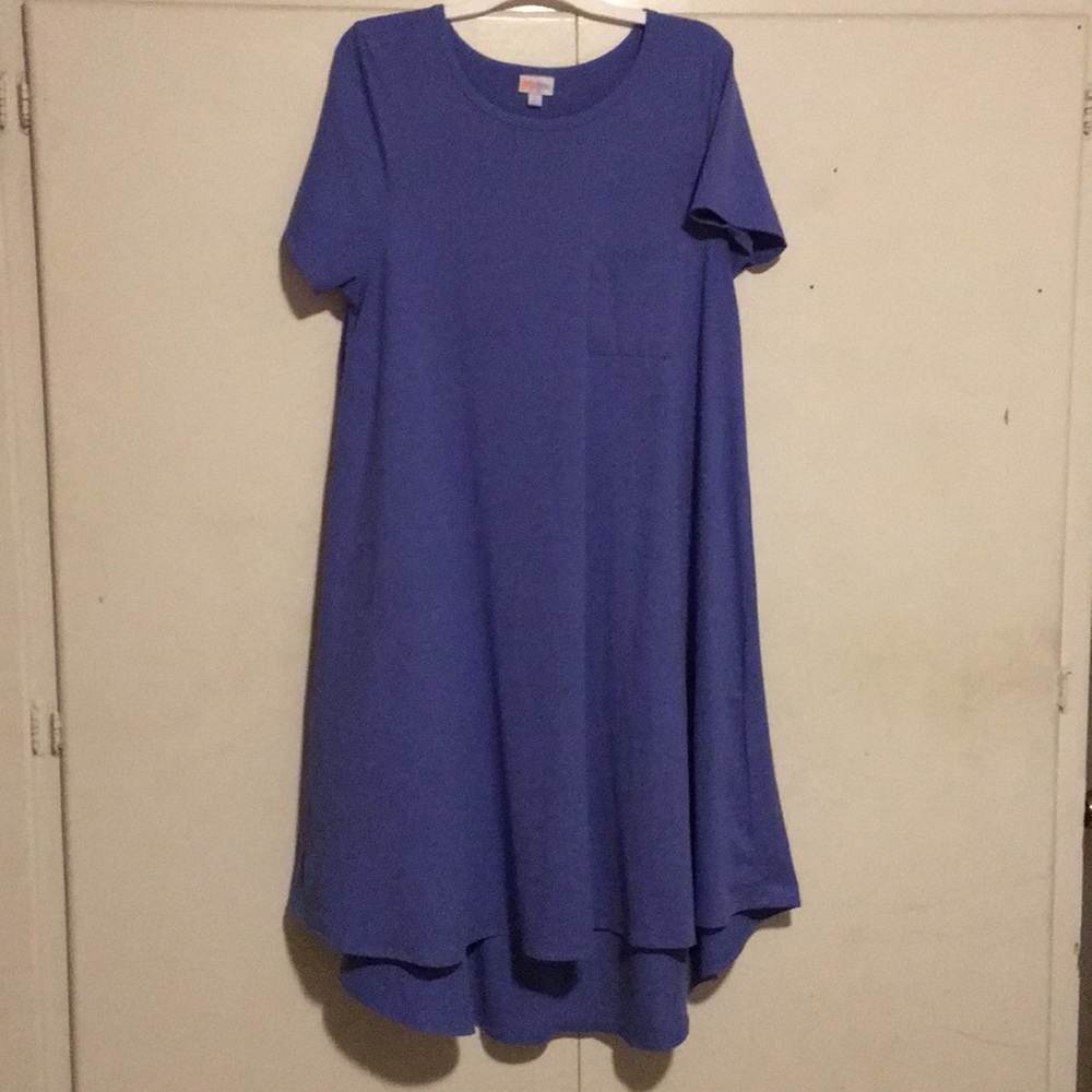 XL LuLaRoe Heathered Carly Bluish Purple Dress 👗