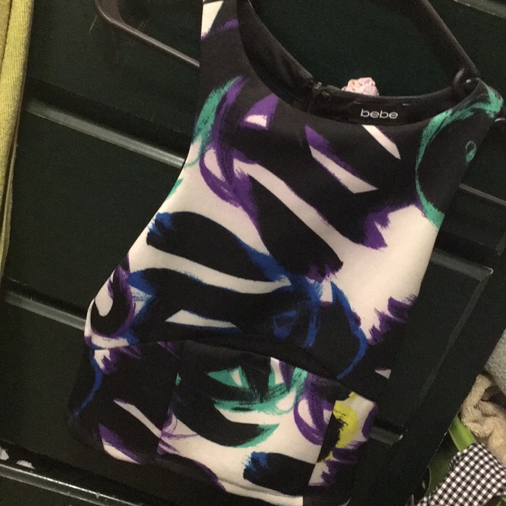 Multi colored Bebe crop top