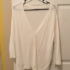 New York & Co White large boyfriend cardigan