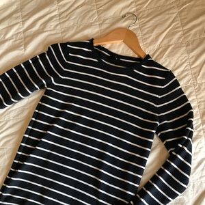 Blue and White Striped Sweater