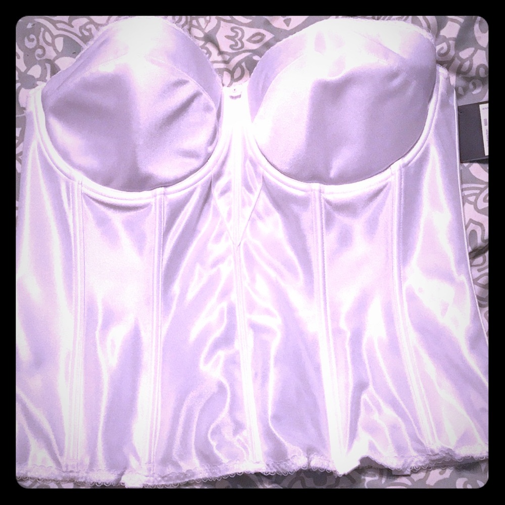 White strapless bridal bra