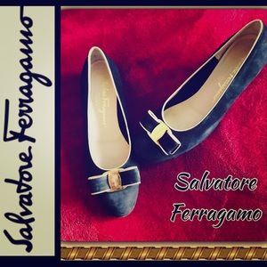 SALVATORE FERRAGAMO  Suede Flats