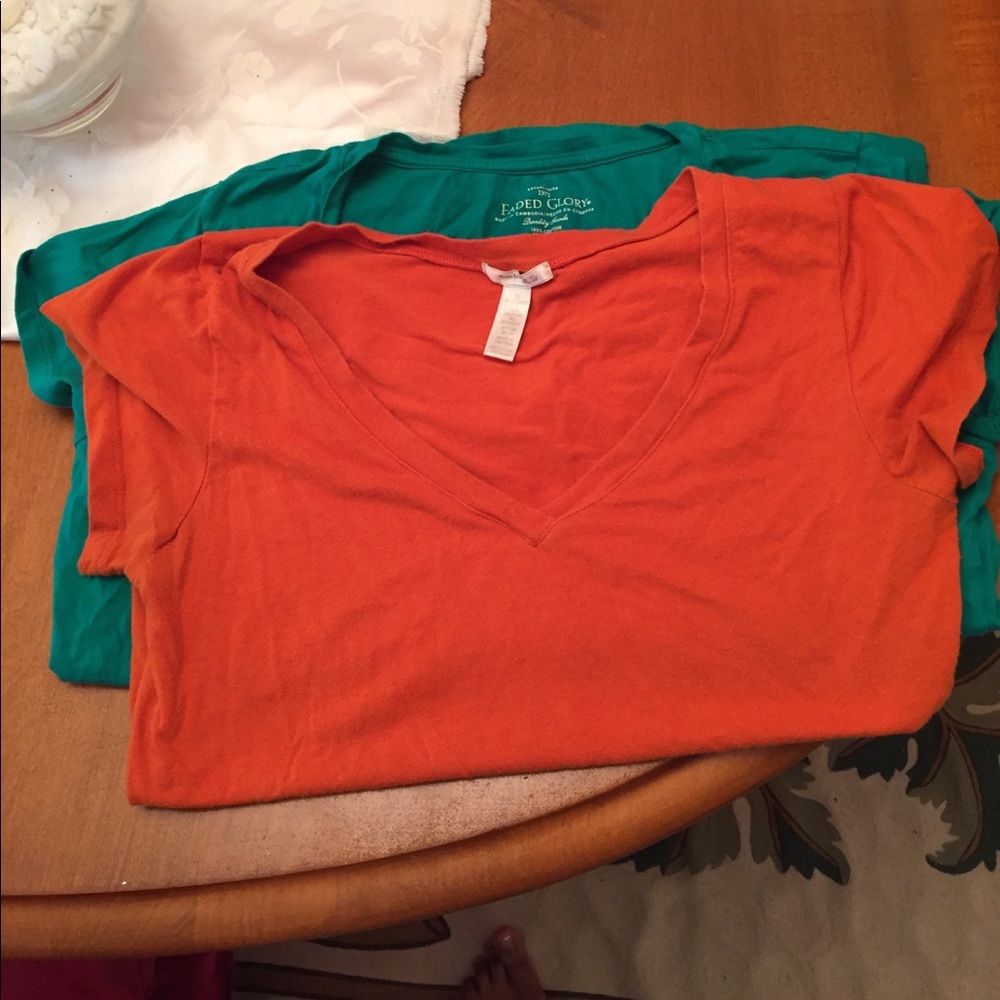 Two basic short sleeved shirts