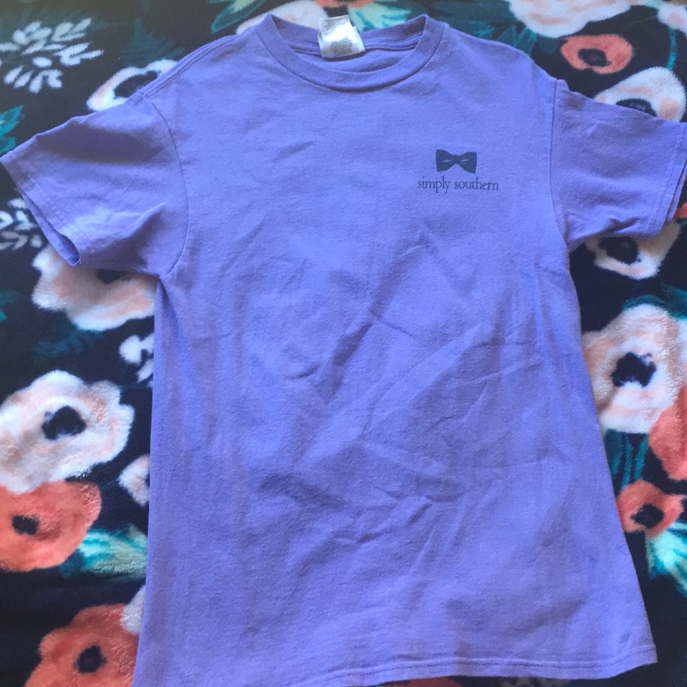 purple short sleeve tshirt