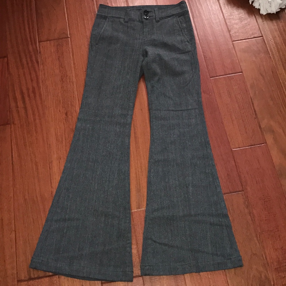 Bootcut pants with jean print