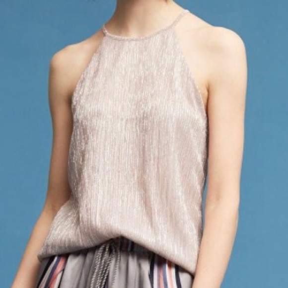❌Sold❌ Anthropologie Maeve Waverly Shimmer Top - Picture 1 of 7