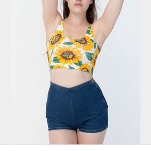 American apparel sunflower crop top