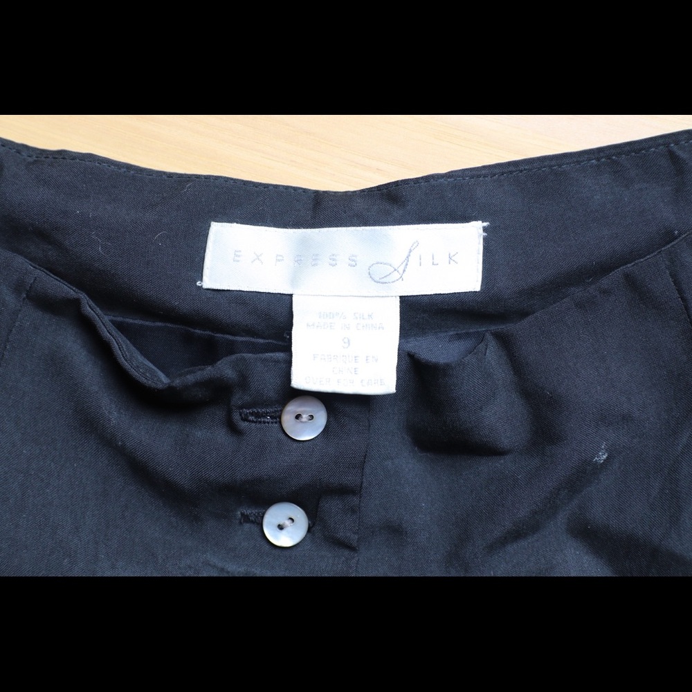 Express 100% silk long baggy high waited pants