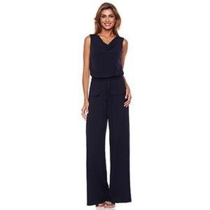 Vince Camputo Navy Jumpsuit