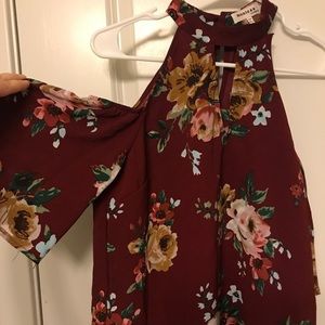 Cut-out Floral Top