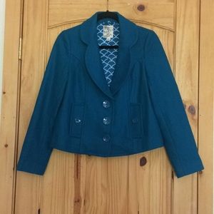 Teal peacoat