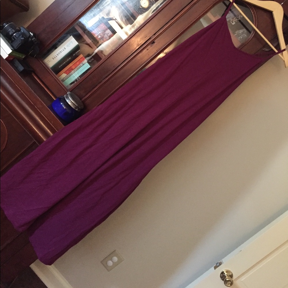 Old Navy Maroon Cotton Maxi Dress