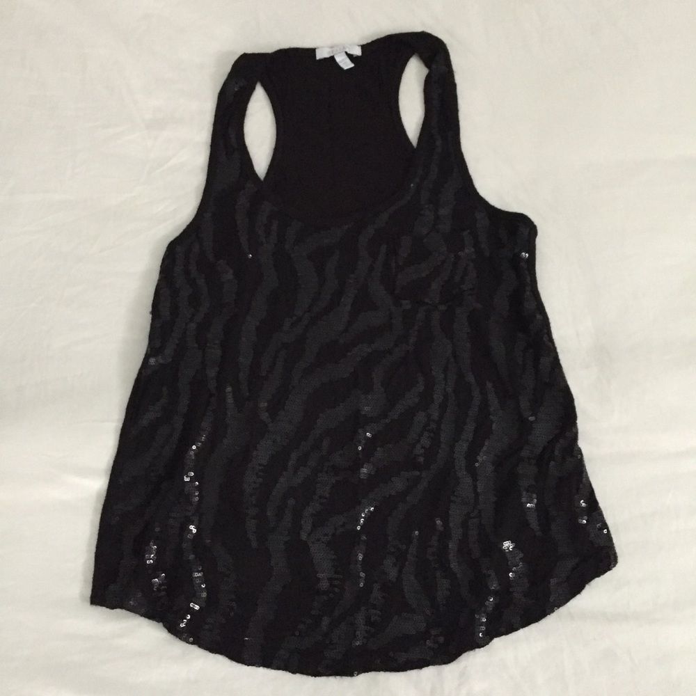 Delias Black Sequined Top