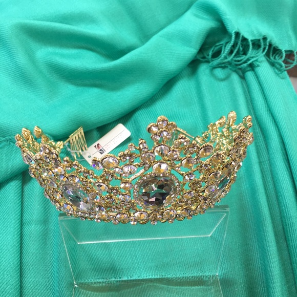 ? Dora Tiara - Gold w/ Clear Crystals main image 4