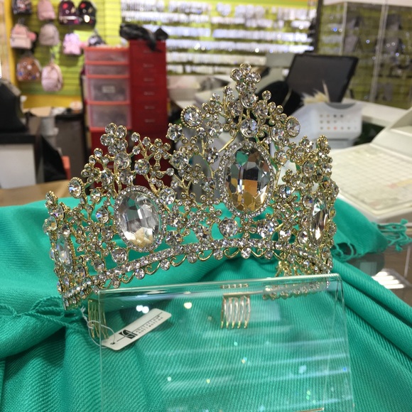? Dora Tiara - Gold w/ Clear Crystals main image 7
