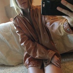 Oversized Vintage Leather Coat