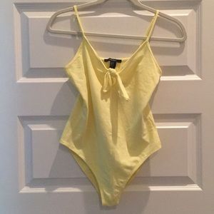 Pastel yellow bodysuit from Forever 21