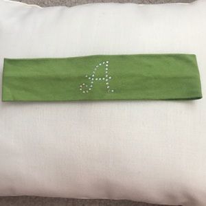 "A" monogrammed headband