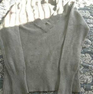Gray V neck sweater