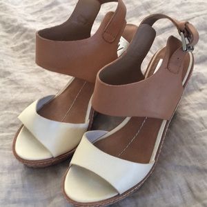 Dolce Vita wedges (white/cream and tan)