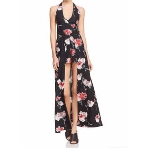 Band of Gypsies floral halter skirt romper