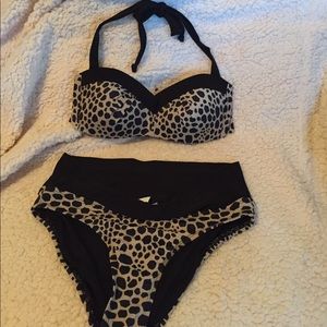 Leopard print bikini